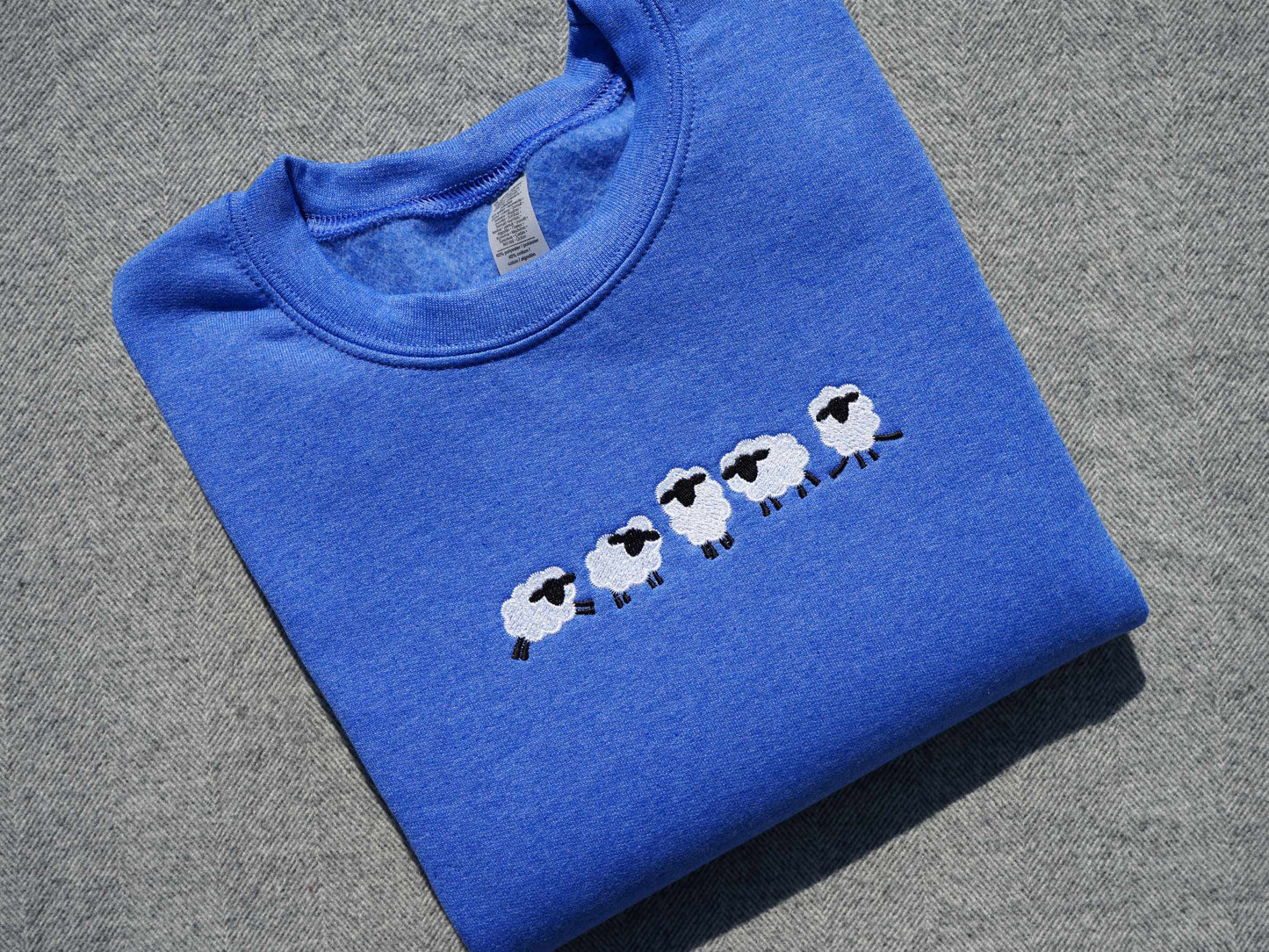 Sheep Embroidered Sweatshirt