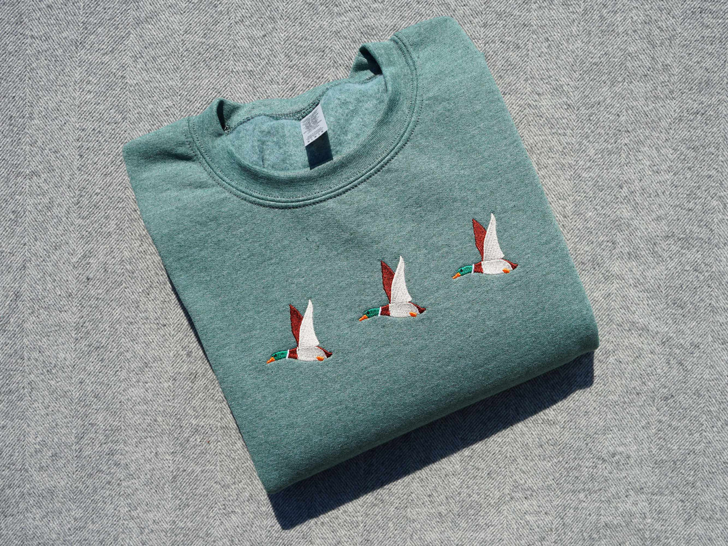 Flying Mallards Embroidered Sweatshirt
