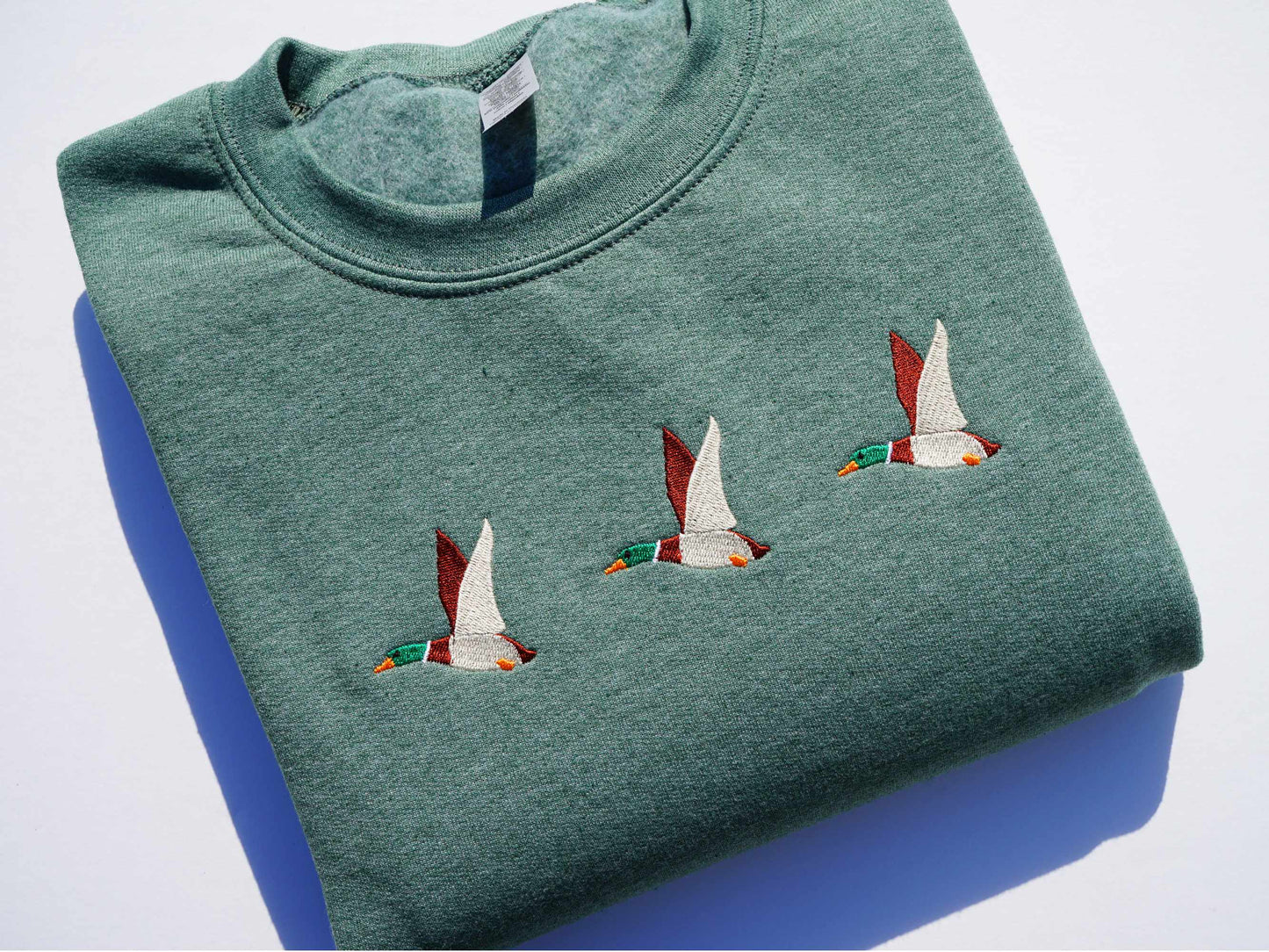 Flying Mallards Embroidered Sweatshirt