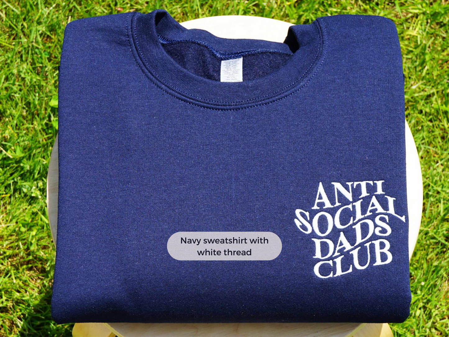 Anti Social Dad's Club Embroidered Sweatshirt