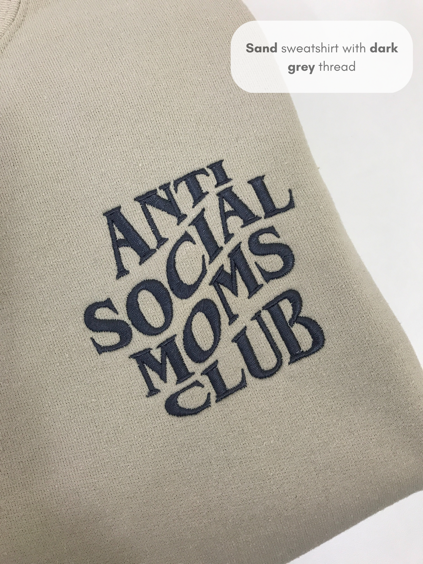 Anti Social Mom's Club Embroidered Sweatshirt