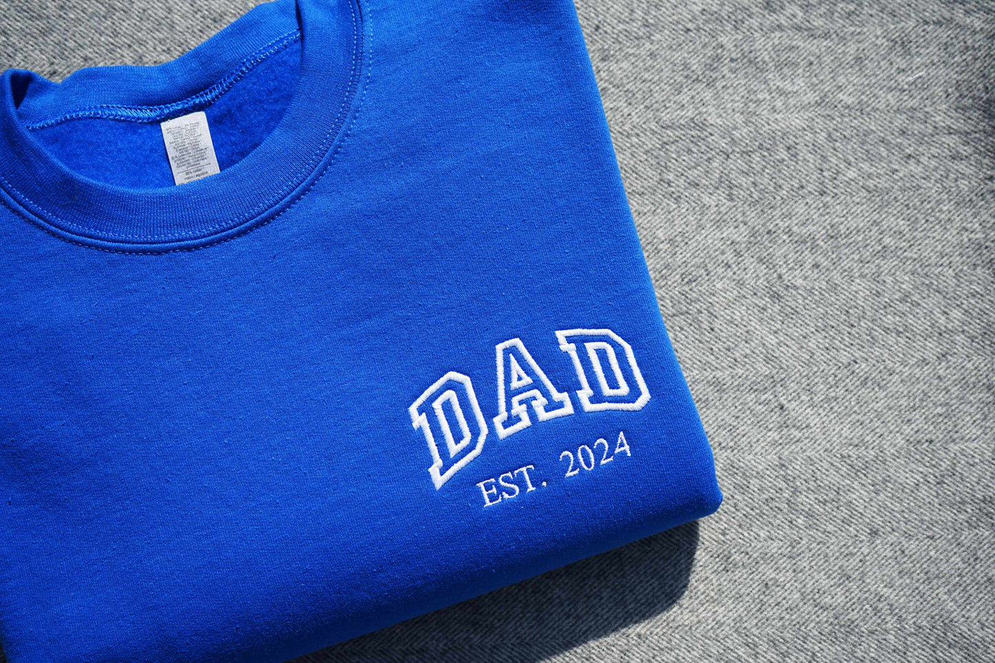 Custom Collegiate Dad Embroidered Sweatshirt