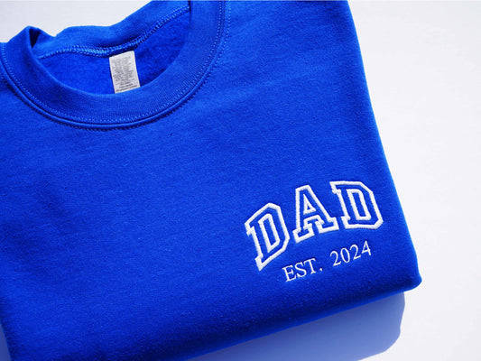 Custom Collegiate Dad Embroidered Sweatshirt