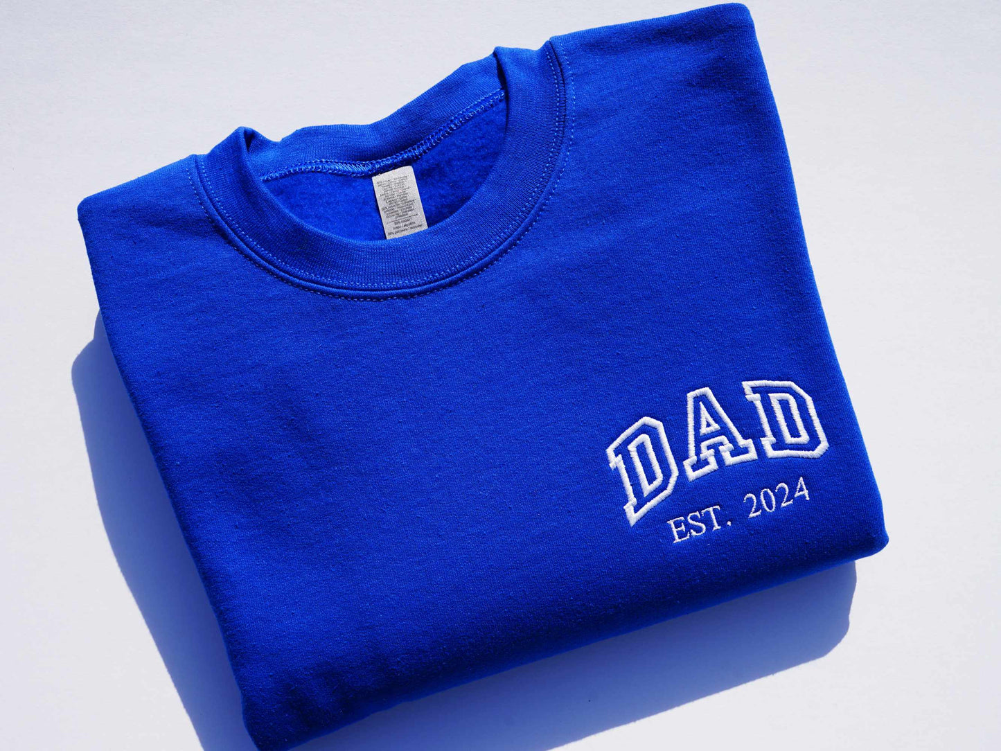 Custom Collegiate Dad Embroidered Sweatshirt