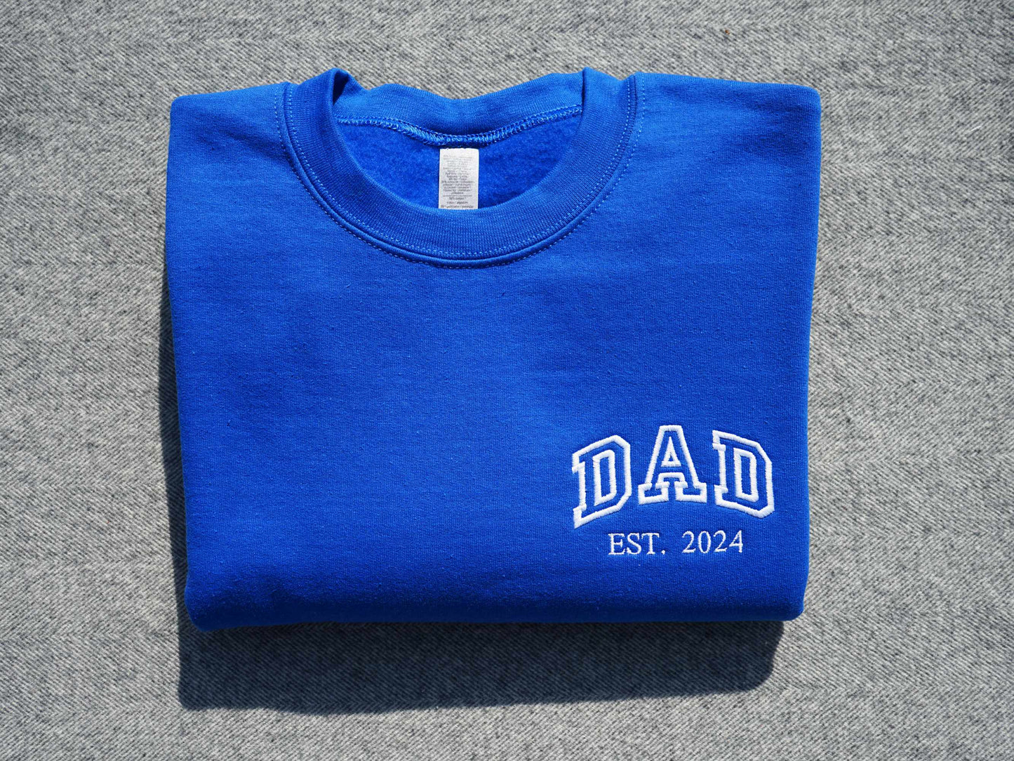 Custom Collegiate Dad Embroidered Sweatshirt