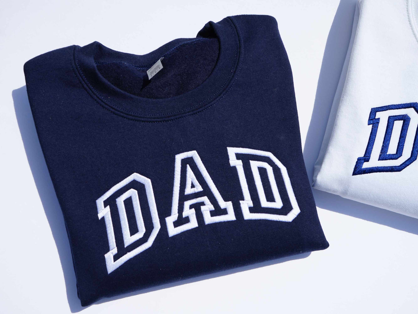 Custom Collegiate Dad Embroidered Sweatshirt