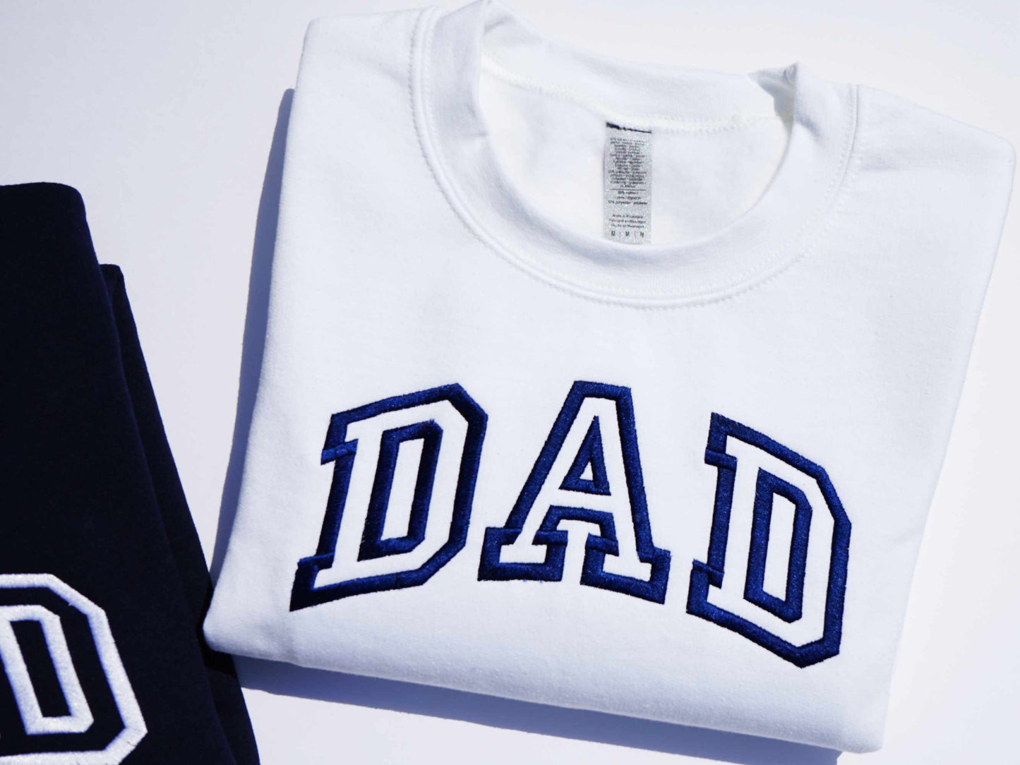 Custom Collegiate Dad Embroidered Sweatshirt