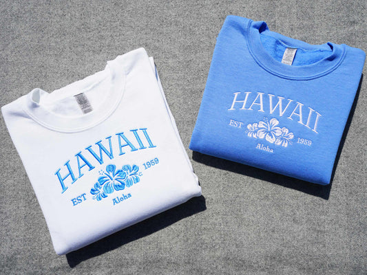 Hawaii Embroidered Crewneck