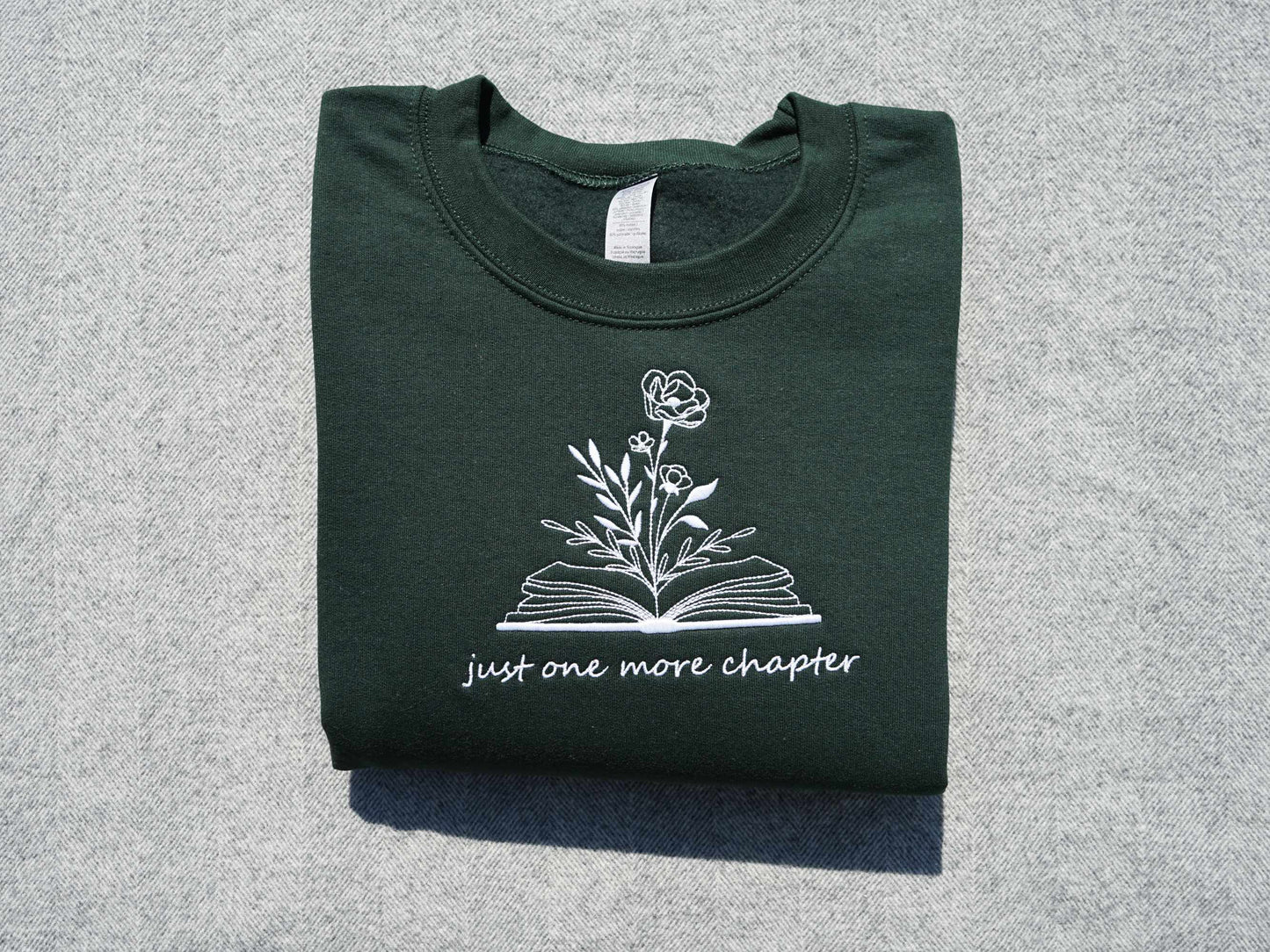 Just One More Chapter Embroidered Sweatshirt