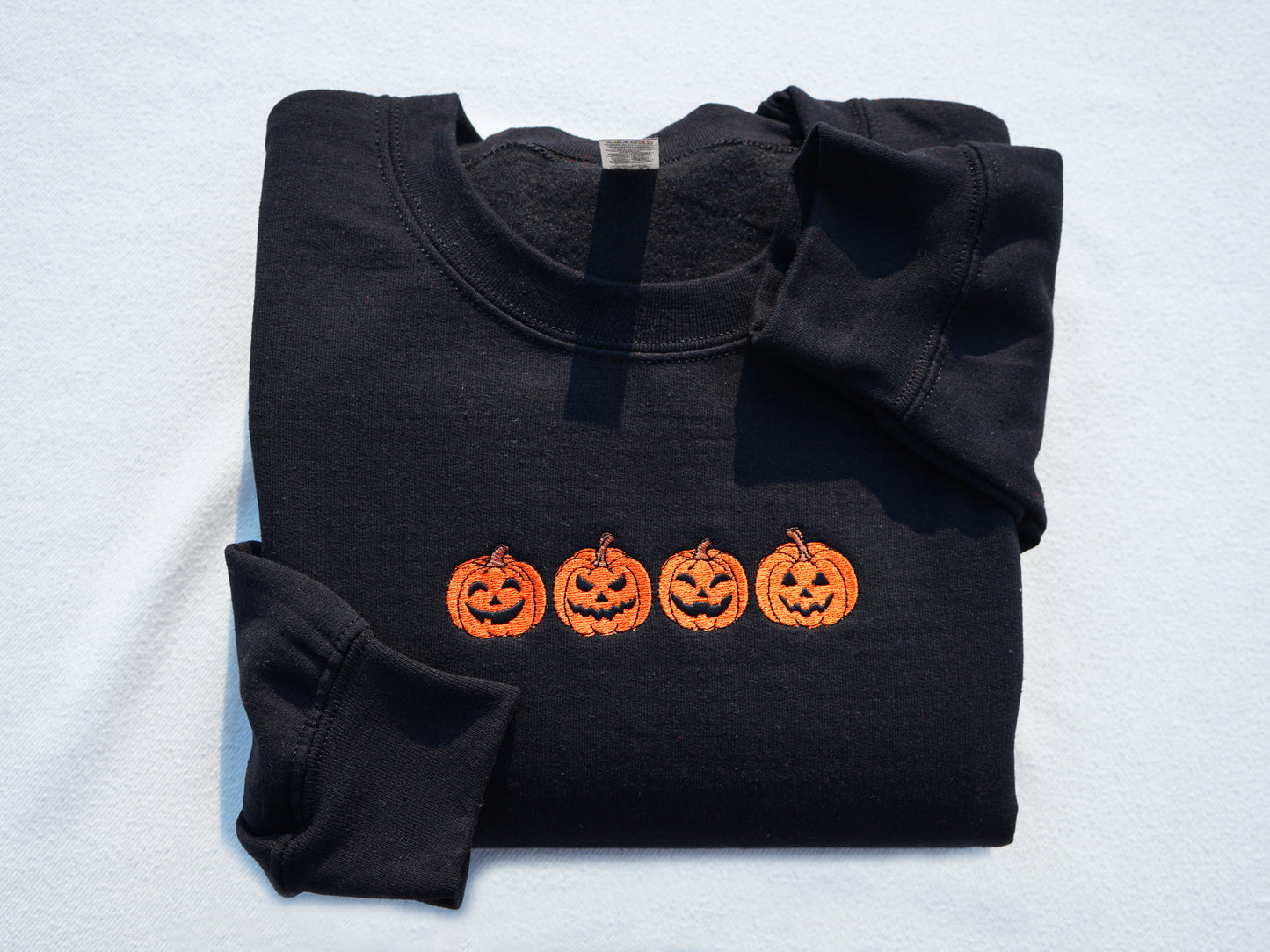 Embroidered Jack-o-Lantern Sweatshirt