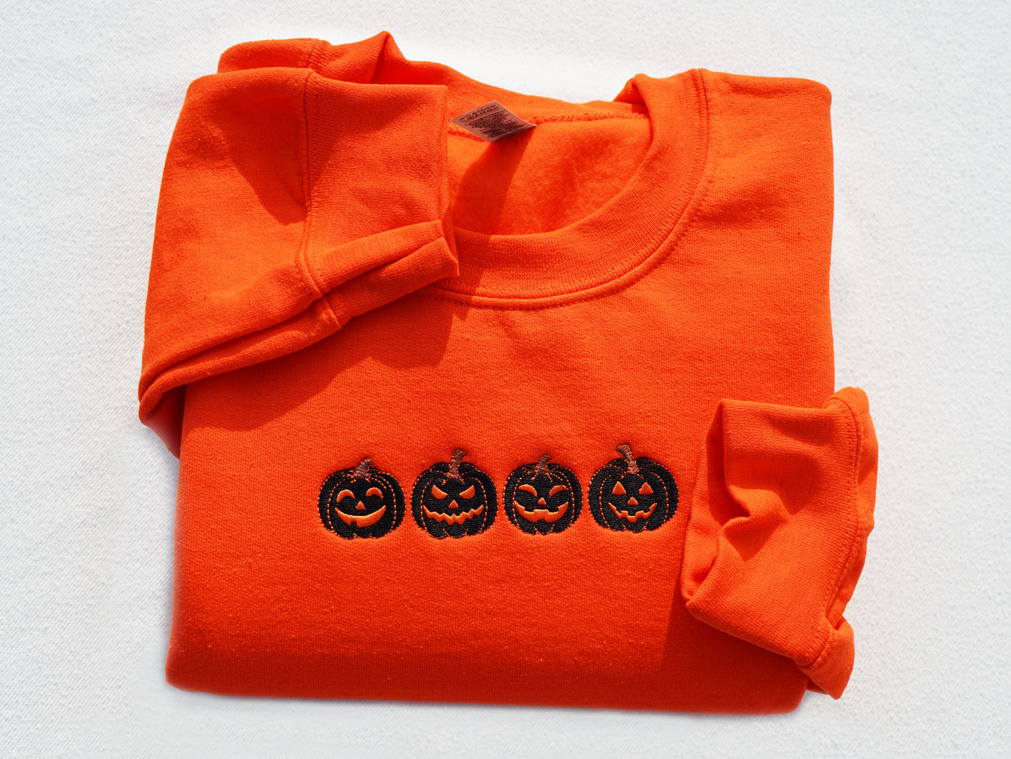 Embroidered Jack-o-Lantern Sweatshirt