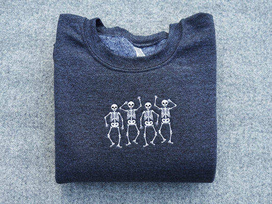 Dancing Skeletons Embroidered Sweatshirt