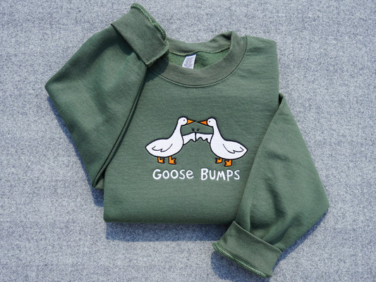 Goose Bumps Embroidered Sweatshirt