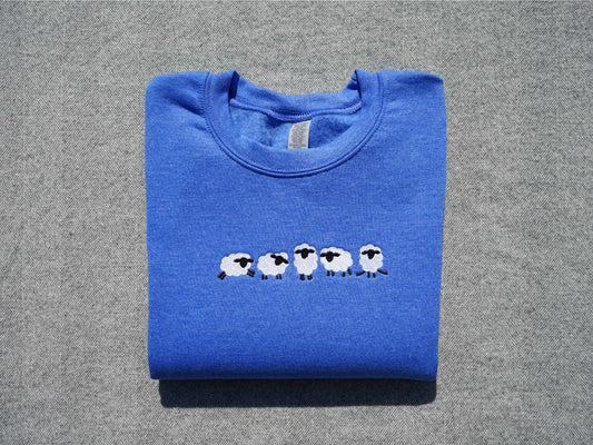 Sheep Embroidered Sweatshirt