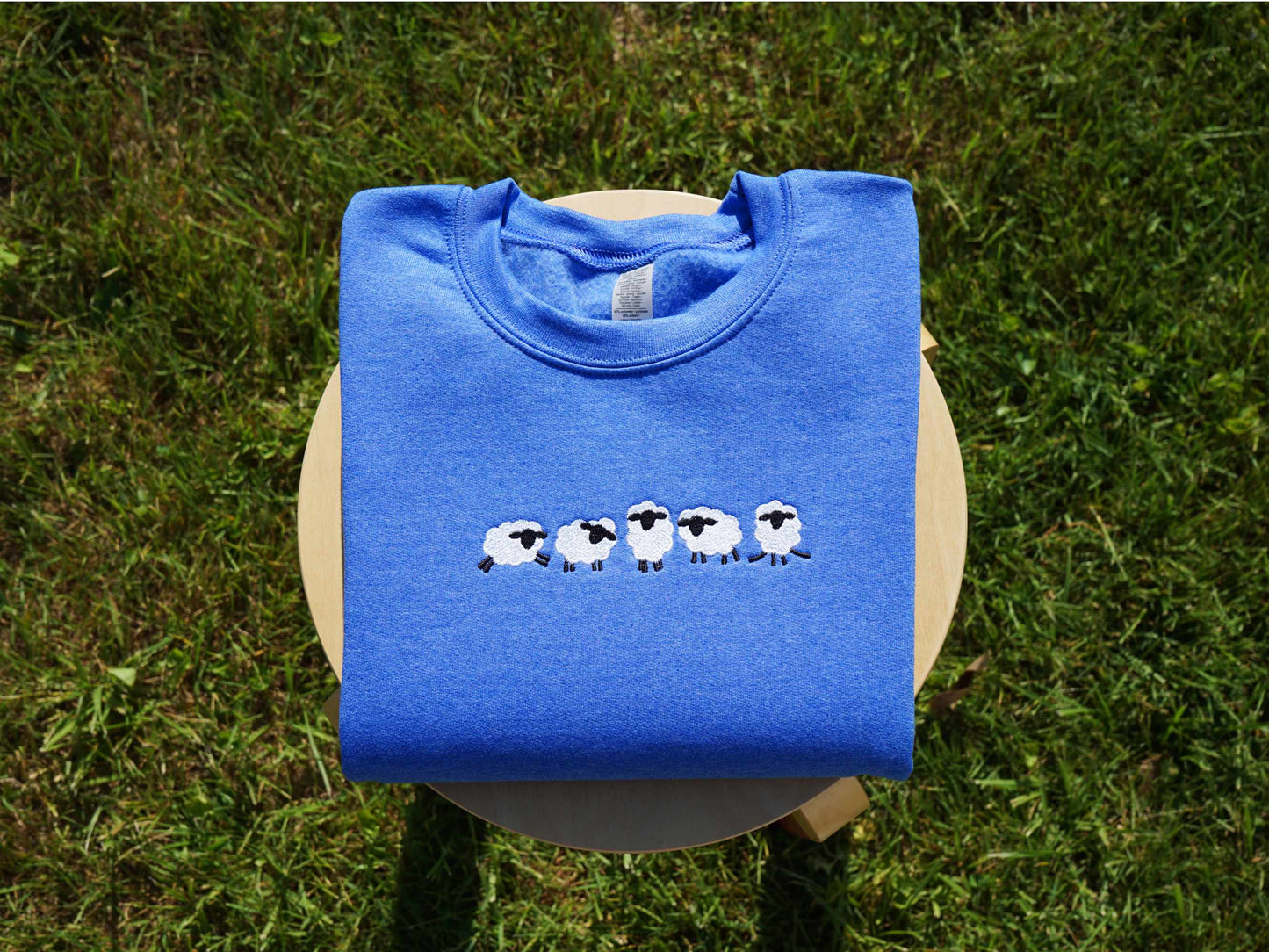 Sheep Embroidered Sweatshirt