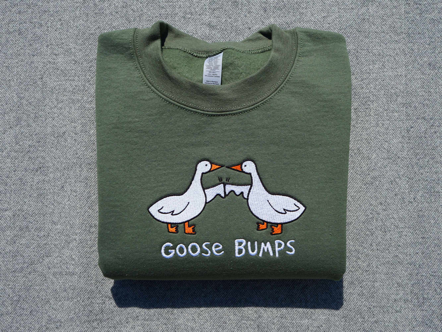 Goose Bumps Embroidered Sweatshirt