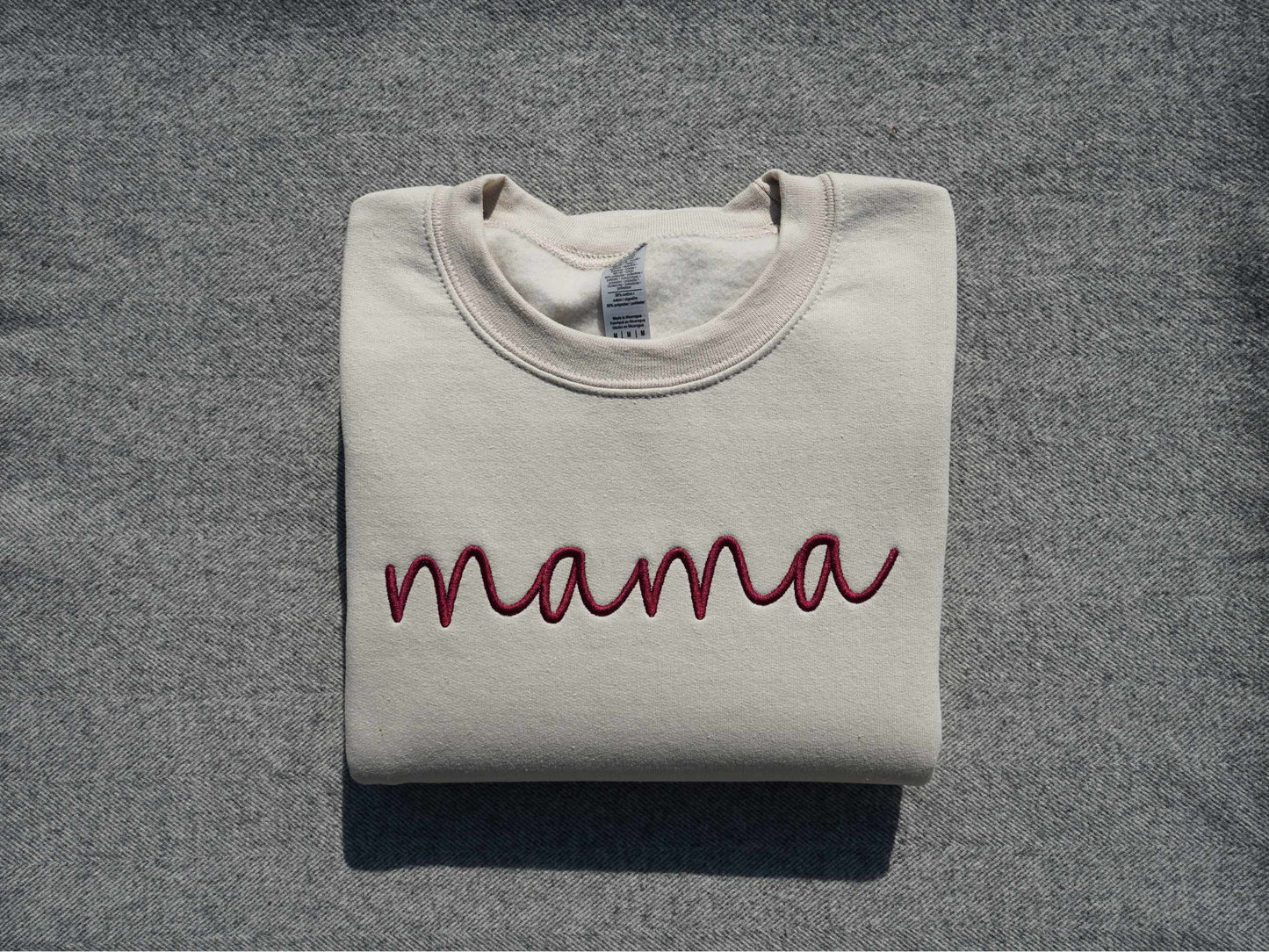 Custom Mama Embroidered Crewneck