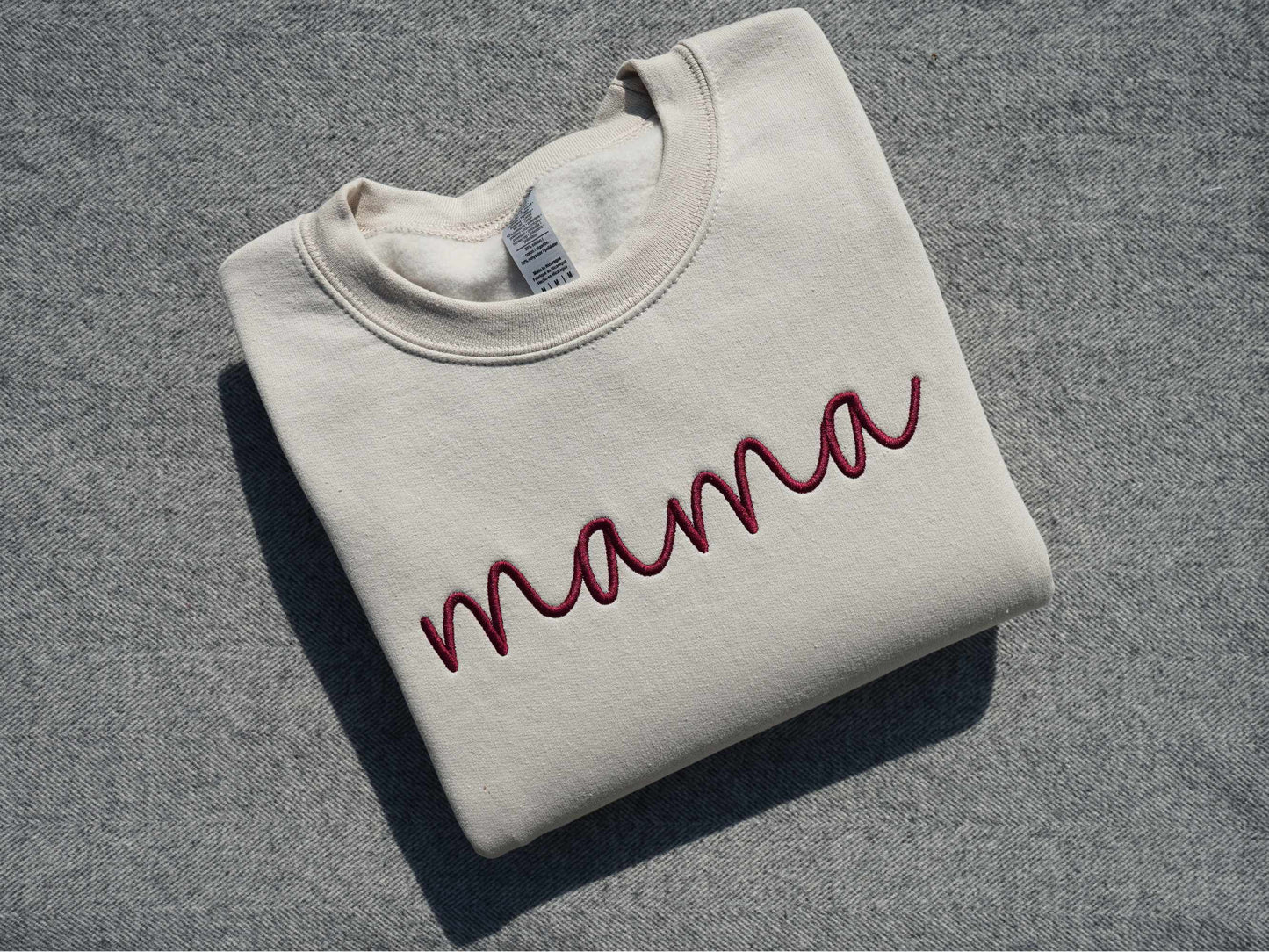 Custom Mama Embroidered Crewneck