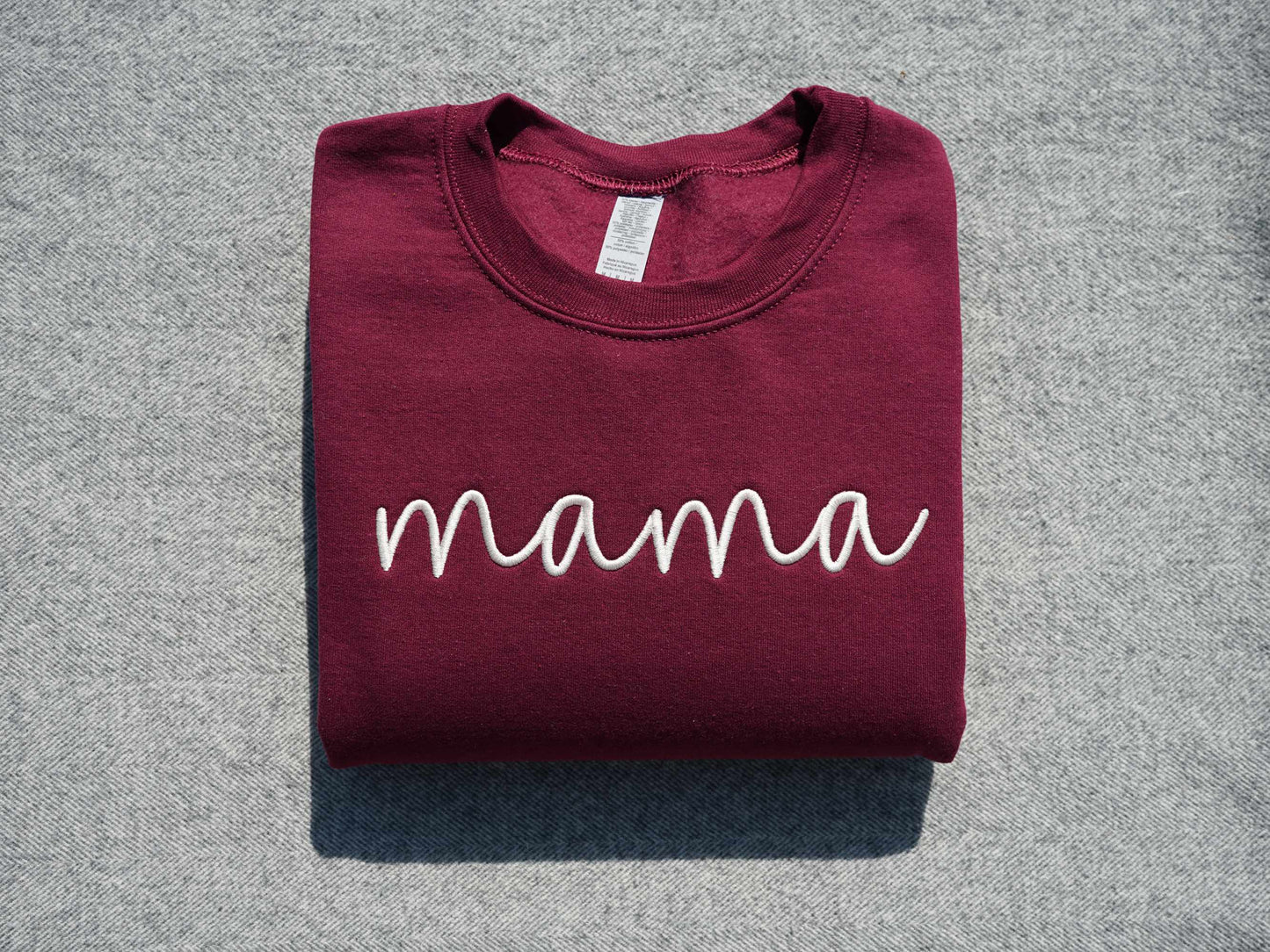 Custom Mama Embroidered Crewneck