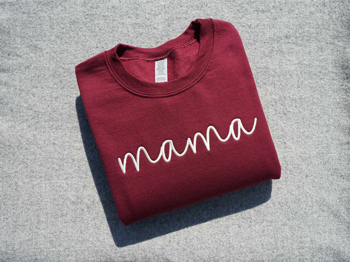 Custom Mama Embroidered Crewneck