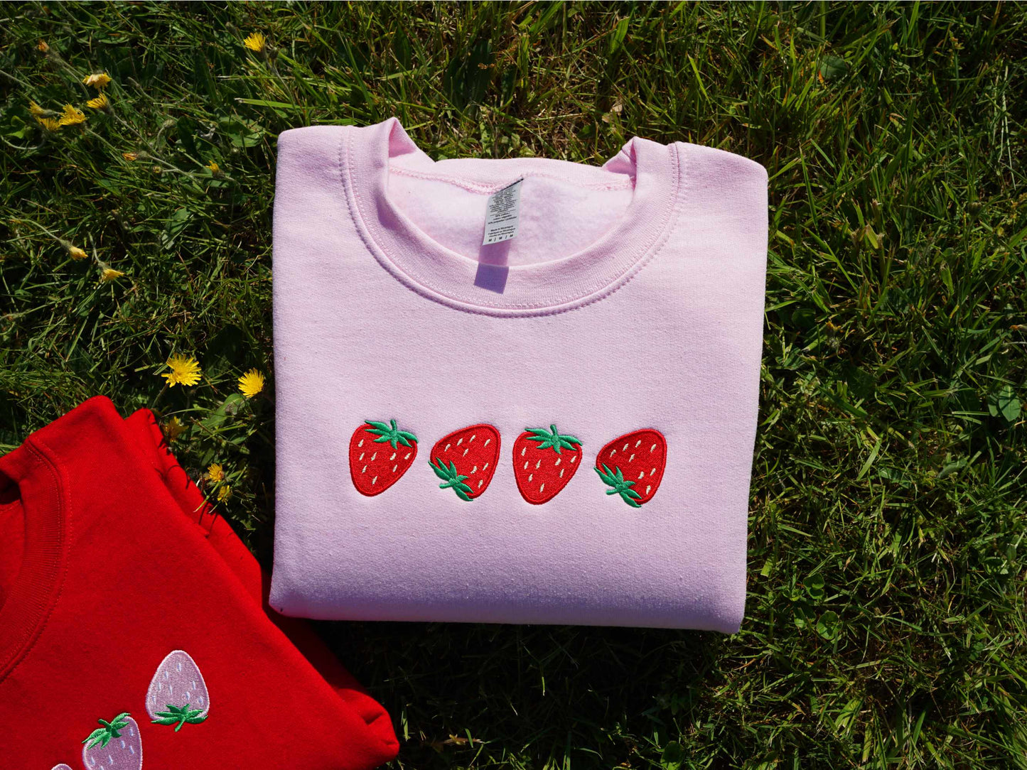 Strawberries Embroidered Sweatshirt