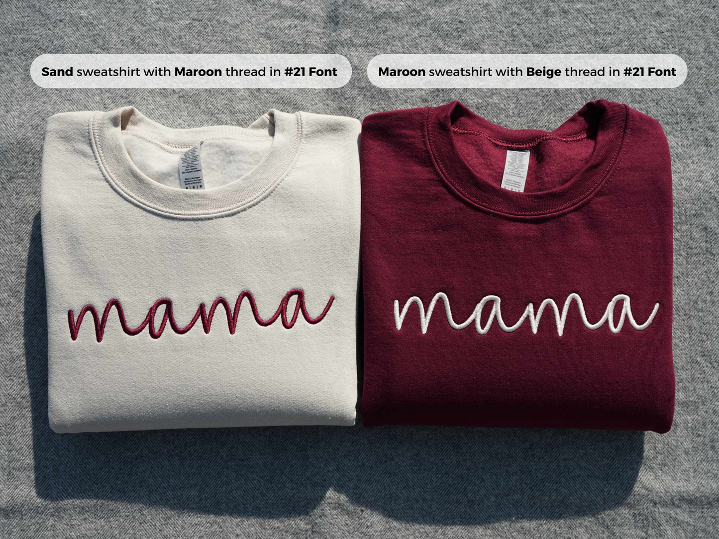 Custom Mama Embroidered Crewneck