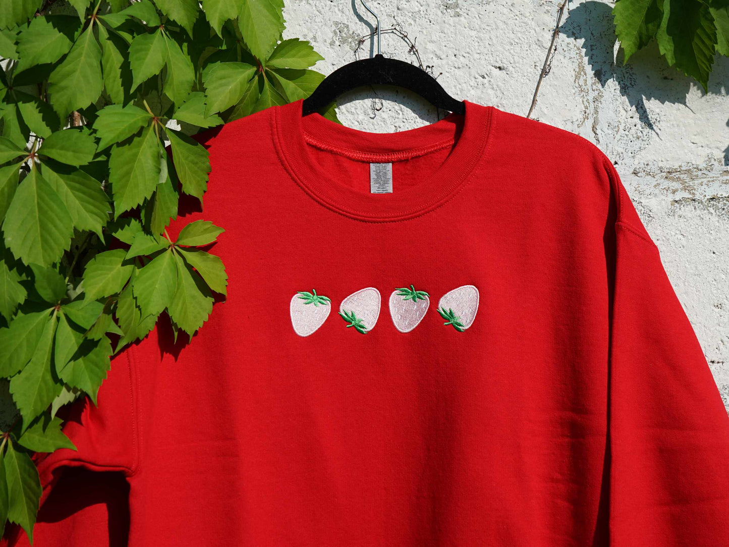 Strawberries Embroidered Sweatshirt