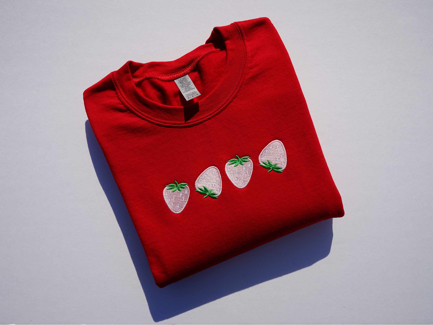 Strawberries Embroidered Sweatshirt