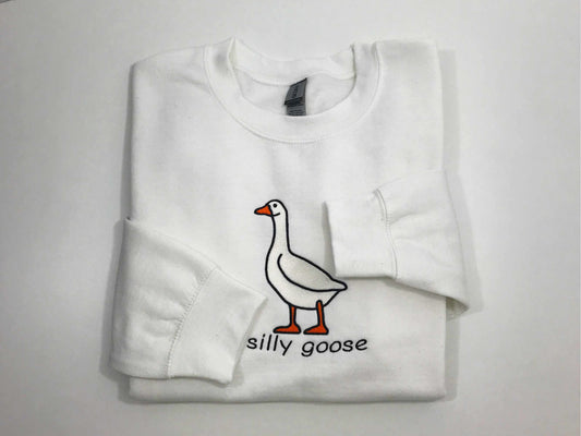 Silly Goose Embroidered Sweatshirt