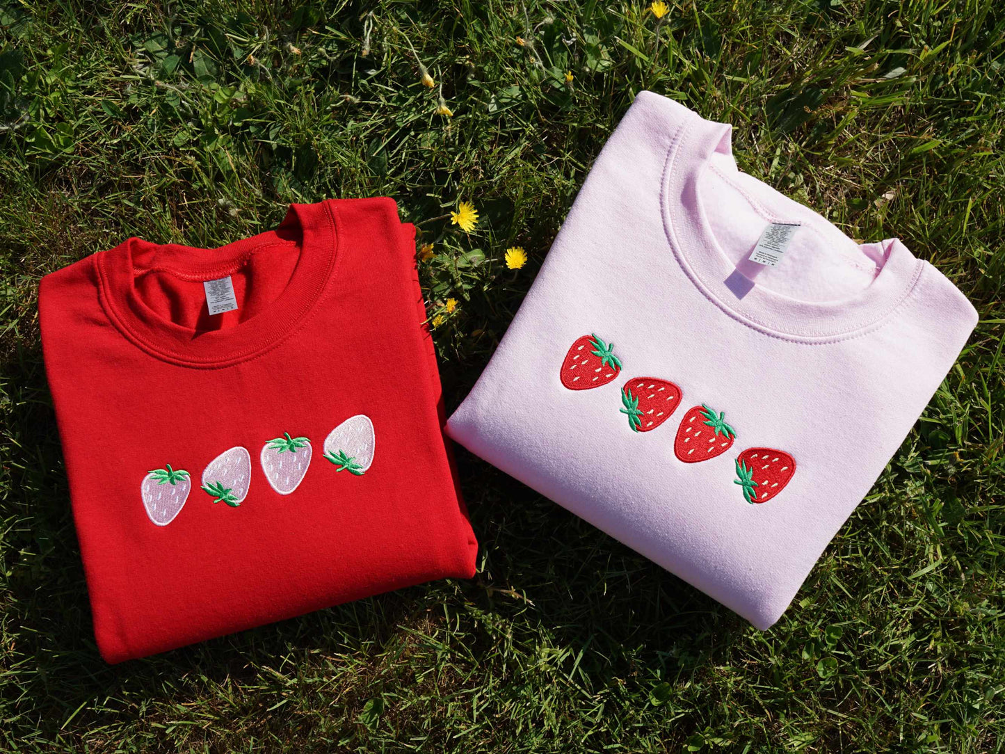 Strawberries Embroidered Sweatshirt