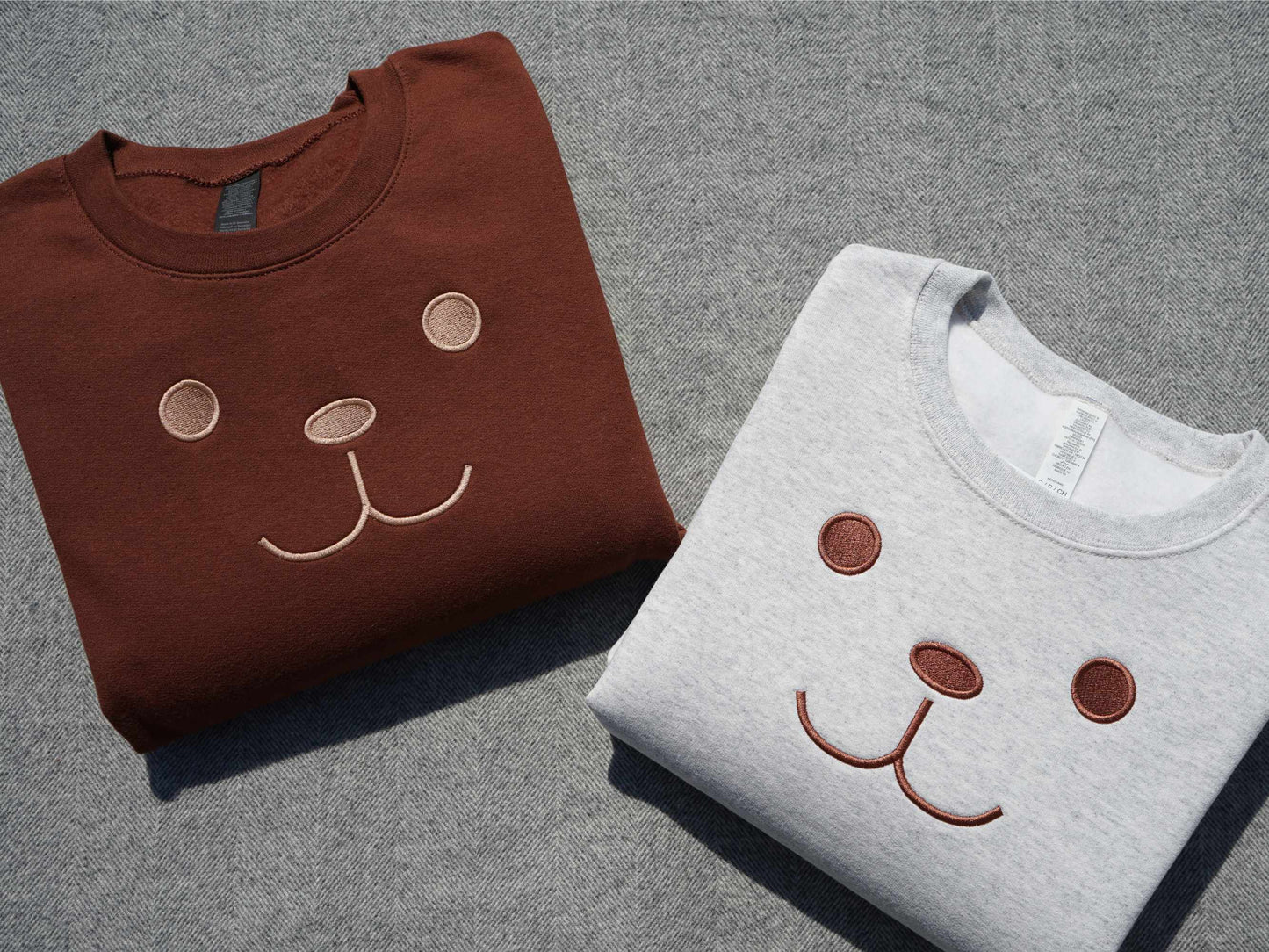 Teddy Bear Embroidered Sweatshirt