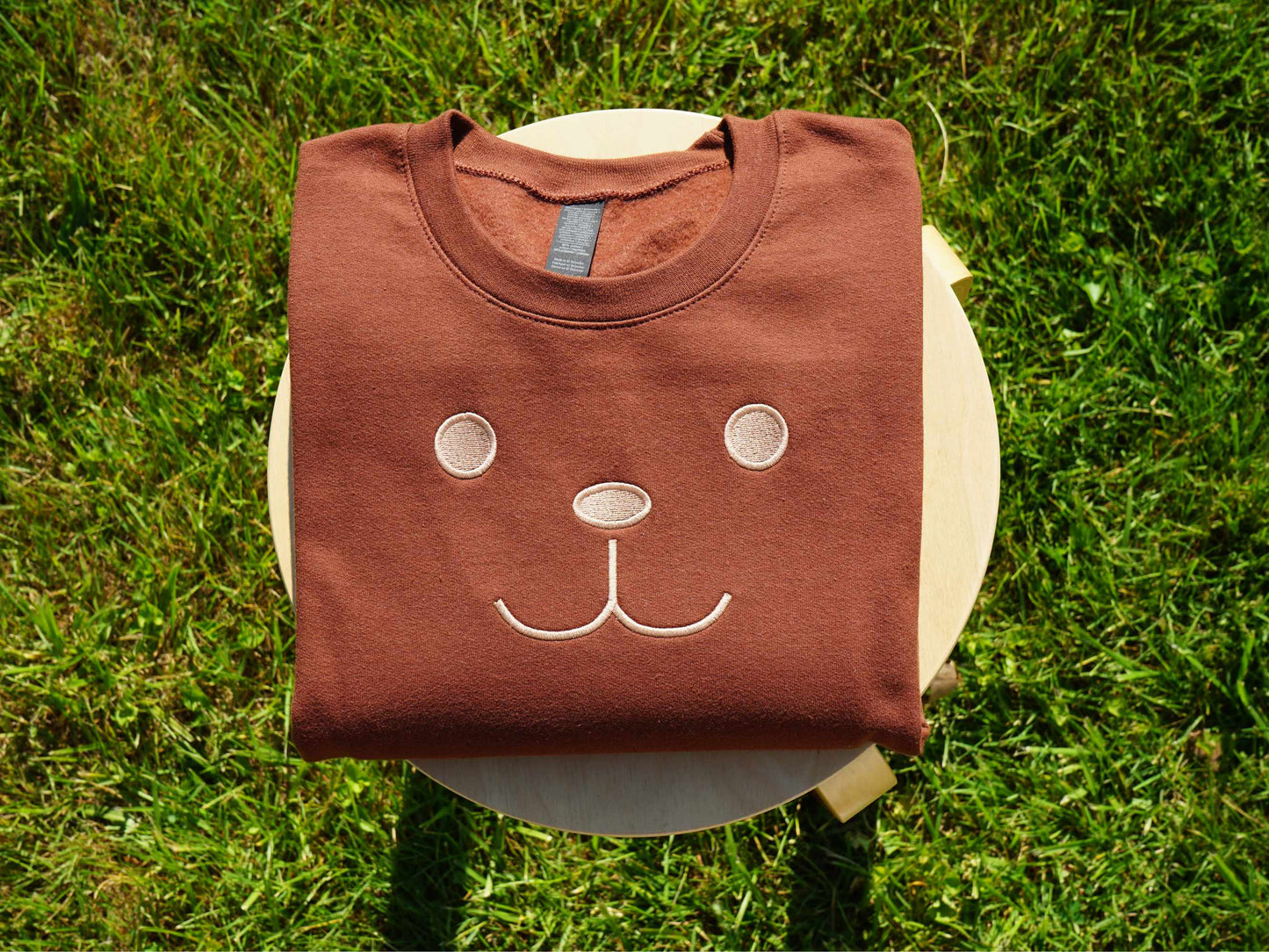 Teddy Bear Embroidered Sweatshirt