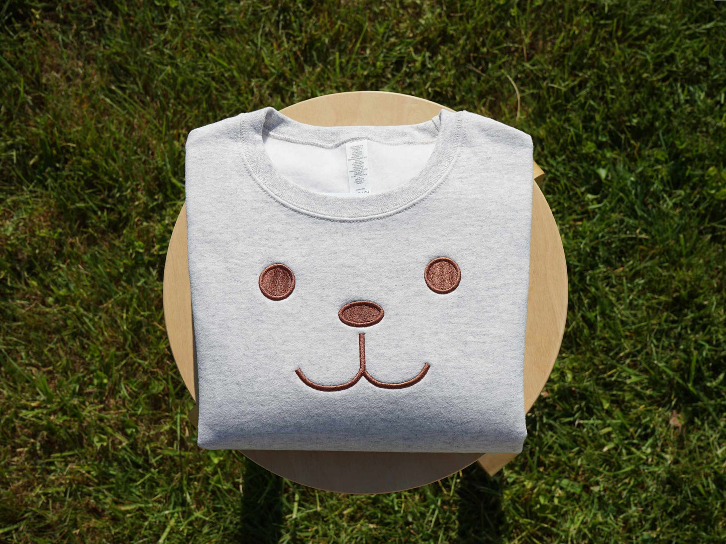 Teddy Bear Embroidered Sweatshirt