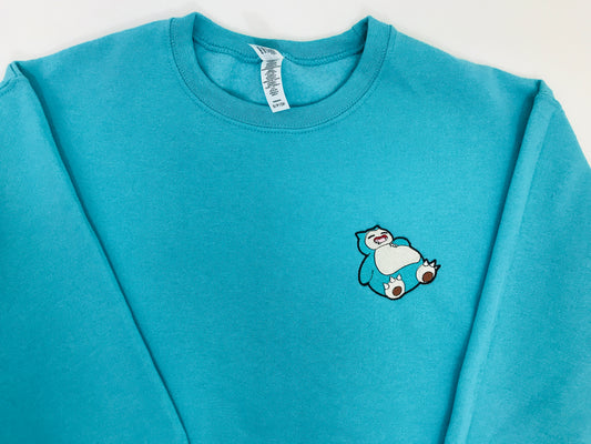 Sleepy Monster Embroidered Sweatshirt